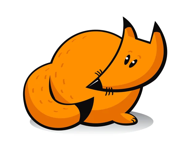 Γελοιογραφία πορτοκαλί αλεπού — Διανυσματικό Αρχείο