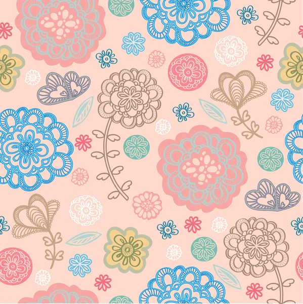 Padrão de design floral Primavera — Vetor de Stock