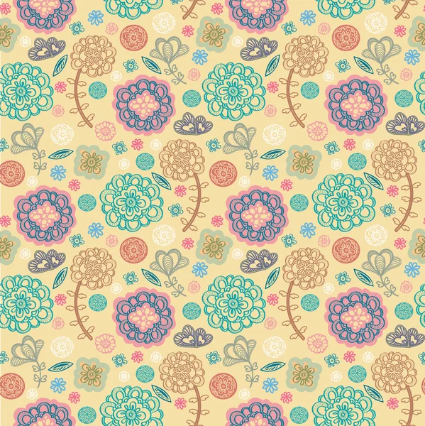 Printemps motif floral design — Image vectorielle