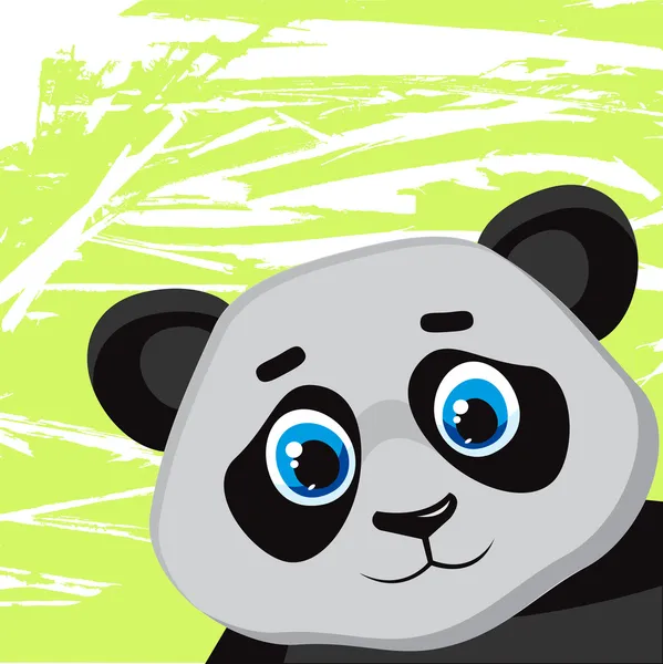 Cartone animato divertente panda — Vettoriale Stock