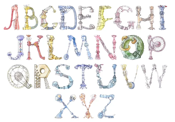 Robot alphabet — Stock Photo, Image