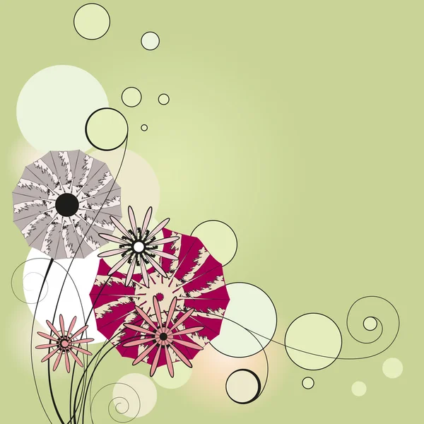Квіти в віньєтка — стоковий вектор