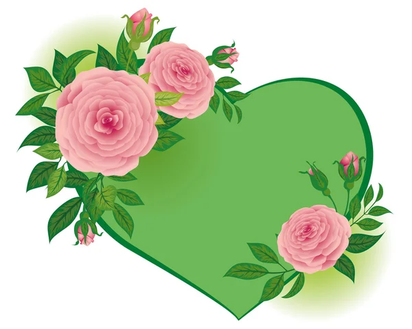 Roses à Valentine — Image vectorielle