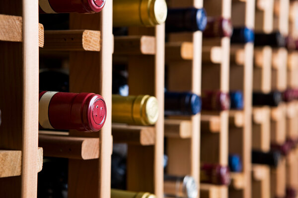 Bottles of Wine In Cellar
