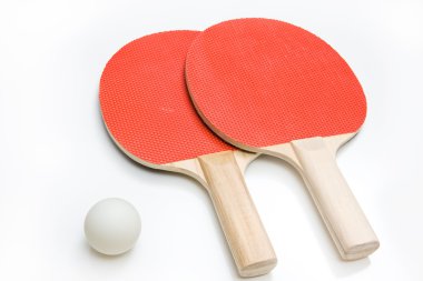 ping pong raket ve top