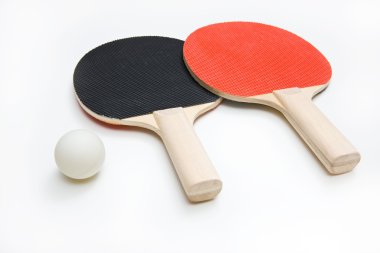 ping pong raket ve top