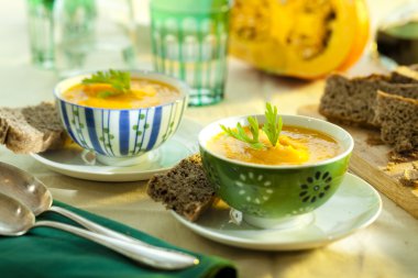 Pumpkin soup clipart