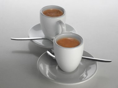 Two cups of espresso clipart