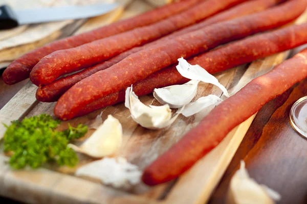 Stock image Sausages cabanossi