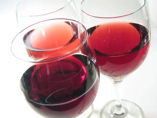 Trois verres à vin — Photo