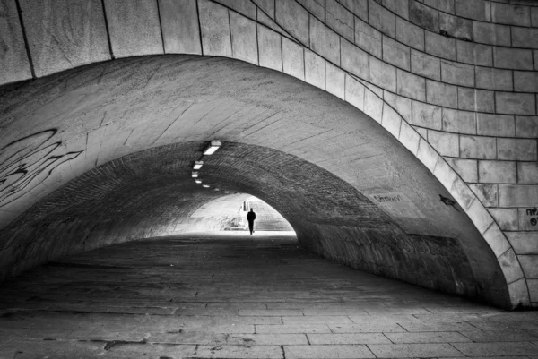 Берлін темний тунель Стокове Зображення