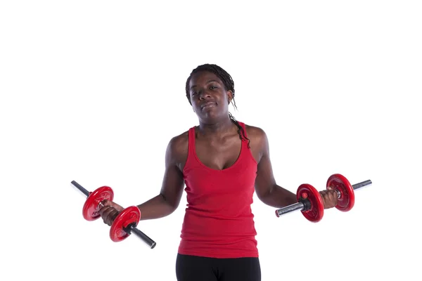 Wealthy african woman exercising — Stock Photo, Image