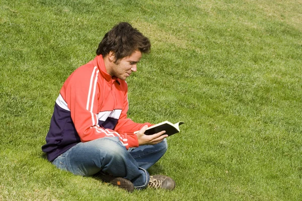 Reading at the park — Stock Photo, Image