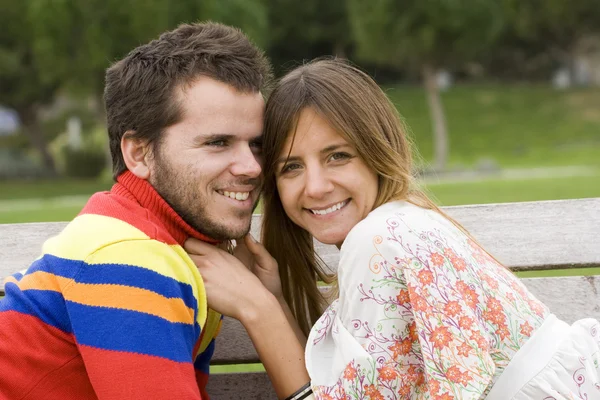 Romantic couple outdoor — Stock Photo, Image