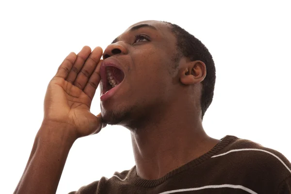 Afrikaanse mannen schreeuwen — Stockfoto