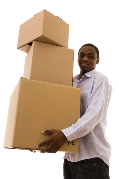 Holding the packages — Stock Photo, Image