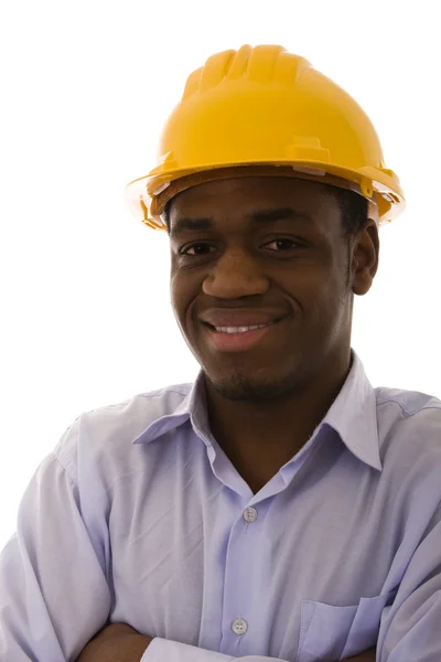 African engineer smilling — Stock Photo, Image