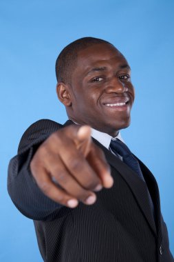 Powerful african businessman clipart