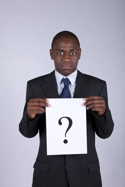 Businessman question — Stock Photo, Image