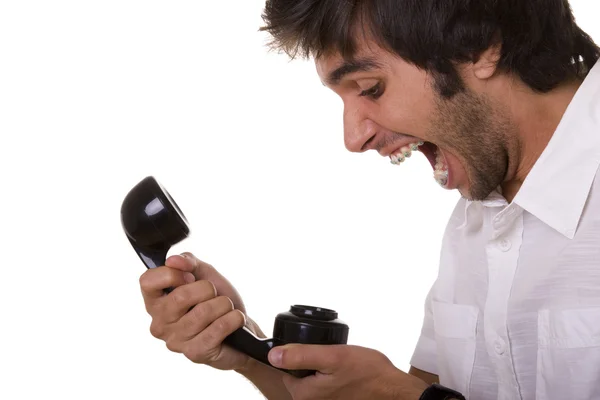 Schreeuwen op de telefoon — Stockfoto