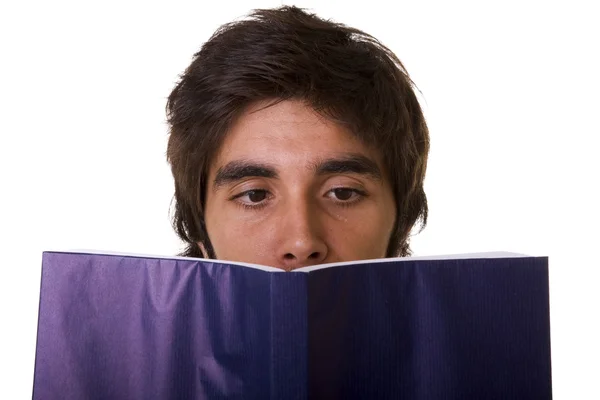 Az ember könyvet olvas. — Stock Fotó
