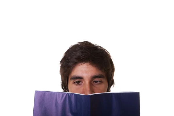 Человек, читающий книгу — стоковое фото