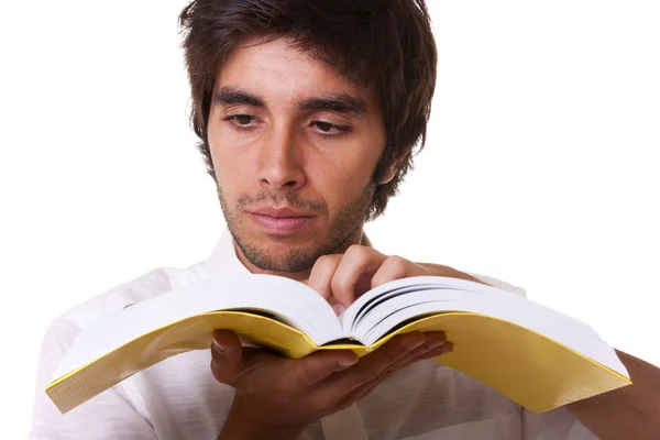 Homme lisant un livre — Photo