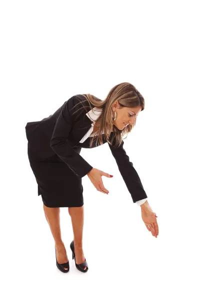 Businesswoman bending over — Stock Photo, Image