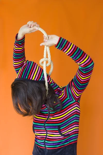 Opgehangen vrouw — Stockfoto