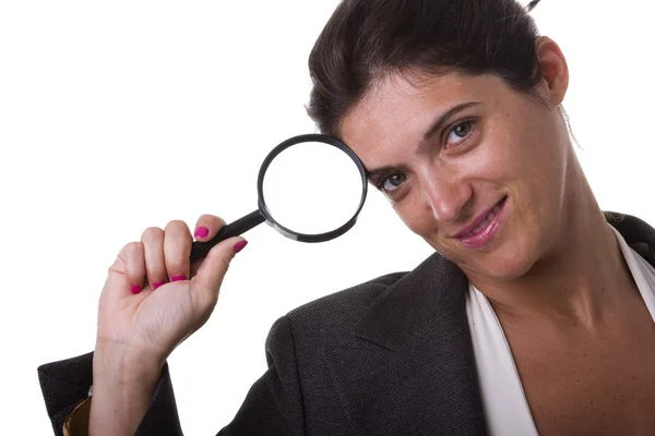Inteligente detective mujer de negocios —  Fotos de Stock