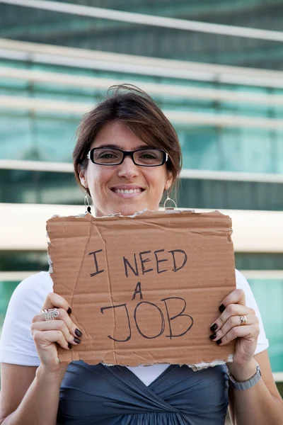 Arbeitslose Frau — Stockfoto