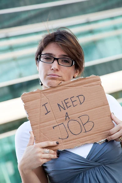 Mujer desempleada — Foto de Stock