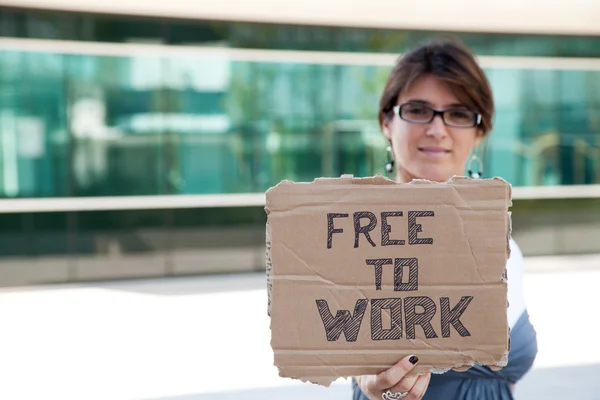 Unemployed woman — Stock Photo, Image