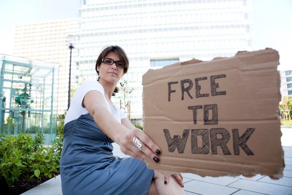 Mulher desempregada — Fotografia de Stock