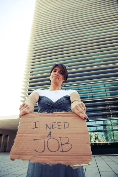Wanita pengangguran — Stok Foto