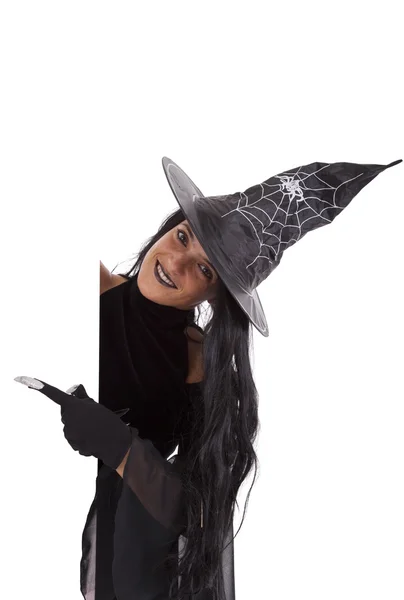 Halloween boszorkány kereskedelmi üzenet — Stock Fotó