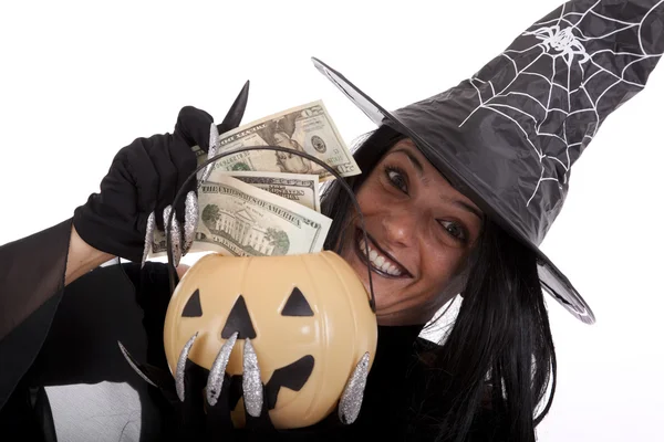 Halloween pénz — Stock Fotó