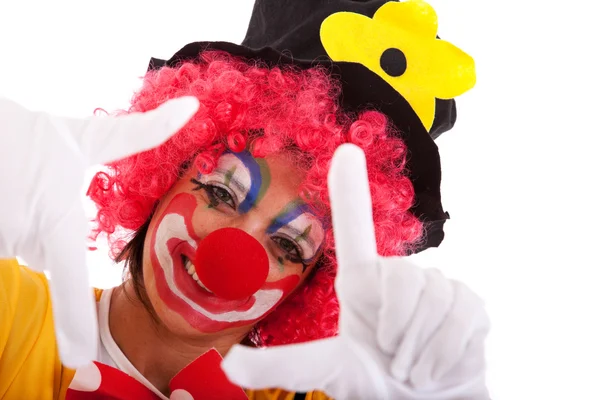 Смешной клоун — стоковое фото