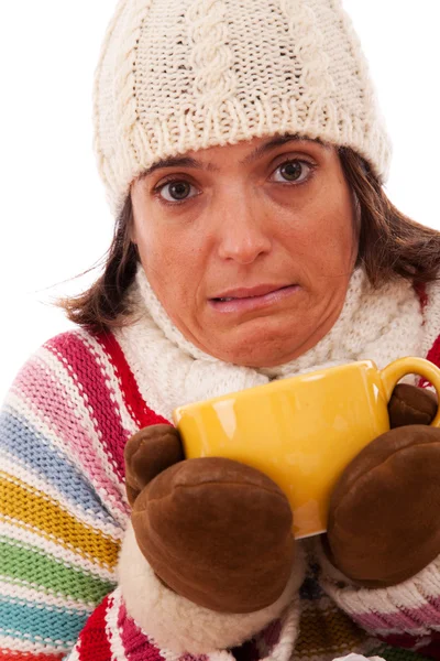 Hot drink in a cold day — Stock Photo, Image
