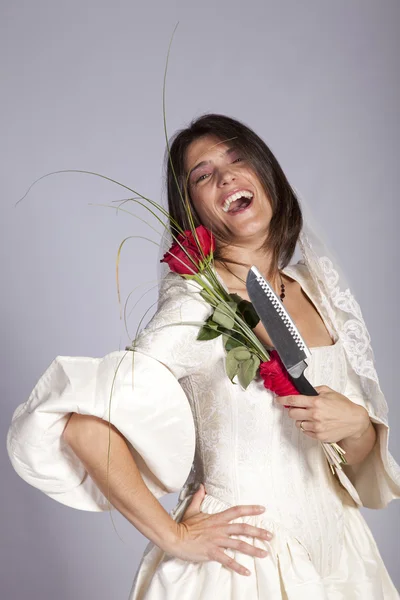 Crazy Beautiful Bride — Stock Photo, Image