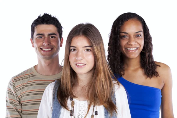 Three happy teenagers — Stock Photo, Image