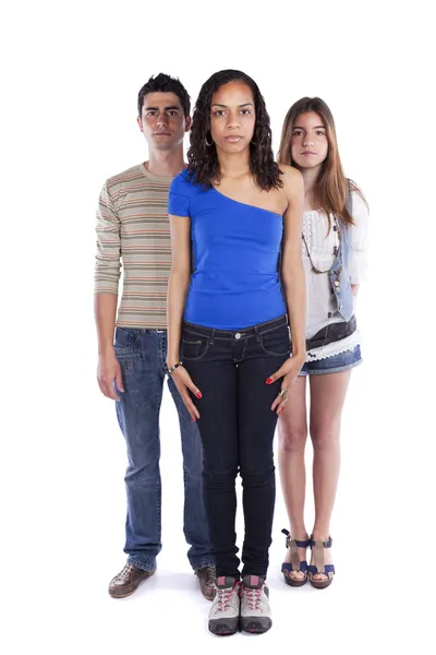 Tre tonåringar vänner — Stockfoto