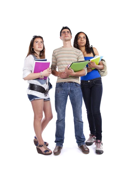 Tre tonåriga elever — Stockfoto