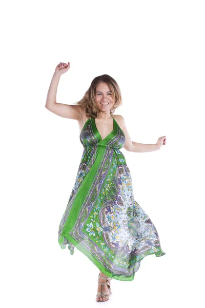 Happy woman dancing — Stock Photo, Image