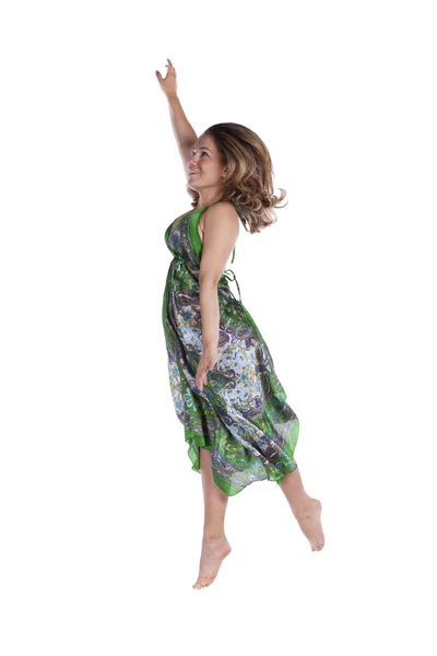 Boldog nő tánc — Stock Fotó