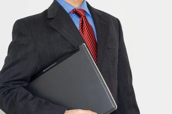 Business man with a laptop — Stock Photo, Image