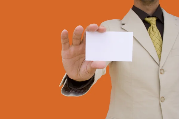 Businessman showing his card — Stock Photo, Image