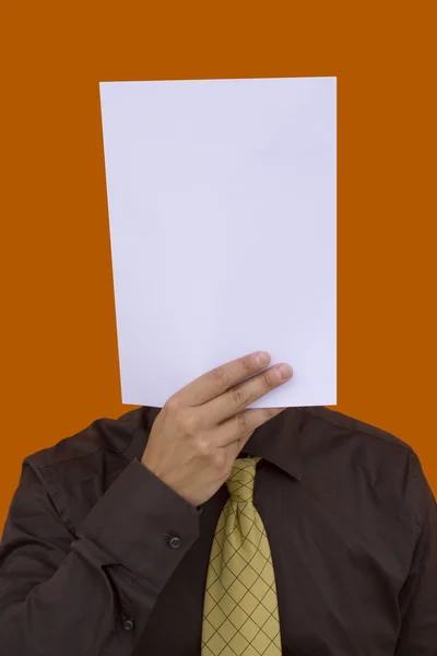 Blank paper face — Stock Photo, Image