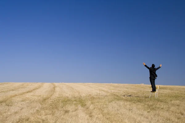 Outstretch businessman — Stock Photo, Image