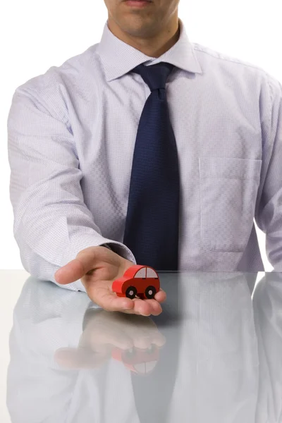 Biznesmen sprzedaży samochodu — Zdjęcie stockowe
